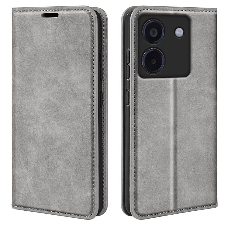 Retro-skin Magnetic Suction Leather Phone Case