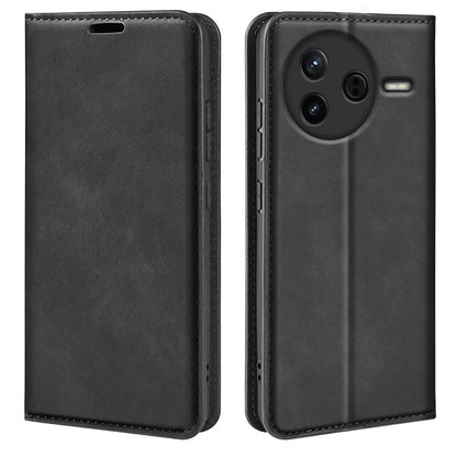 Retro-skin Magnetic Suction Leather Phone Case, For Xiaomi Redmi Note 13 5G, For Xiaomi Redmi 13C, For Xiaomi Redmi Note 13 Pro+, For Xiaomi Redmi Note 13 Pro 5G, For Xiaomi Redmi K70, For Xiaomi 13T, For Redmi Note 17 Pro Max 5G Global 163mm          ...