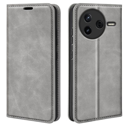 Retro-skin Magnetic Suction Leather Phone Case, For Xiaomi Redmi Note 13 5G, For Xiaomi Redmi 13C, For Xiaomi Redmi Note 13 Pro+, For Xiaomi Redmi Note 13 Pro 5G, For Xiaomi Redmi K70, For Xiaomi 13T, For Redmi Note 17 Pro Max 5G Global 163mm          ...