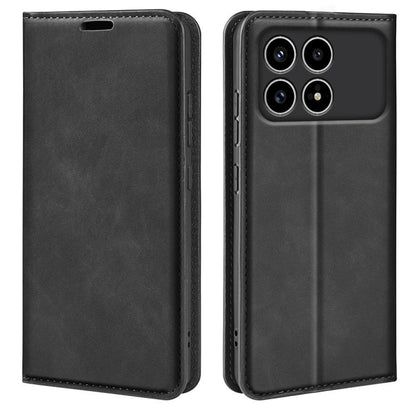 Retro-skin Magnetic Suction Leather Phone Case, For Xiaomi Redmi Note 13 5G, For Xiaomi Redmi 13C, For Xiaomi Redmi Note 13 Pro+, For Xiaomi Redmi Note 13 Pro 5G, For Xiaomi Redmi K70, For Xiaomi 13T, For Redmi Note 17 Pro Max 5G Global 163mm          ...