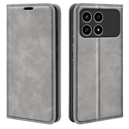 Retro-skin Magnetic Suction Leather Phone Case, For Xiaomi Redmi Note 13 5G, For Xiaomi Redmi 13C, For Xiaomi Redmi Note 13 Pro+, For Xiaomi Redmi Note 13 Pro 5G, For Xiaomi Redmi K70, For Xiaomi 13T, For Redmi Note 17 Pro Max 5G Global 163mm          ...