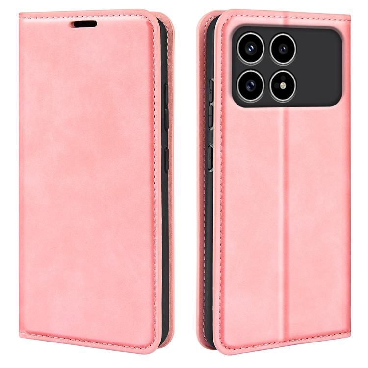 Retro-skin Magnetic Suction Leather Phone Case, For Xiaomi Redmi Note 13 5G, For Xiaomi Redmi 13C, For Xiaomi Redmi Note 13 Pro+, For Xiaomi Redmi Note 13 Pro 5G, For Xiaomi Redmi K70, For Xiaomi 13T, For Redmi Note 17 Pro Max 5G Global 163mm          ...