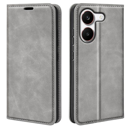 Retro-skin Magnetic Suction Leather Phone Case, For Xiaomi Redmi Note 13 5G, For Xiaomi Redmi 13C, For Xiaomi Redmi Note 13 Pro+, For Xiaomi Redmi Note 13 Pro 5G, For Xiaomi Redmi K70, For Xiaomi 13T, For Redmi Note 17 Pro Max 5G Global 163mm          ...
