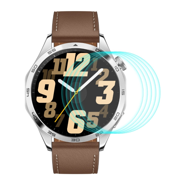 5pcs ENKAY Hat-Prince 0.2mm 9H Tempered Glass Screen Protector Watch Film, For Huawei Watch GT 5 46mm, For Huawei Watch GT 5 41mm, For Huawei Watch GT 4 46mm, For Huawei Watch GT 4 41mm