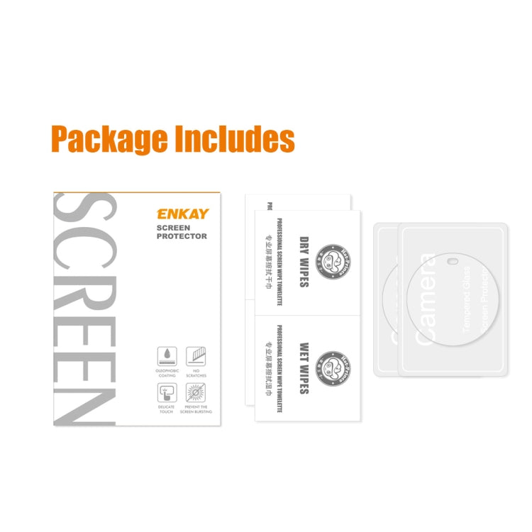 2pcs ENKAY Hat-Prince  9H Rear Camera Lens Tempered Glass Film, For Huawei Mate 60, For Huawei Mate 60 Pro / Mate 60 Pro+
