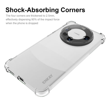 ENKAY Transparent TPU Shockproof Phone Case with 3D PET Hot Bending Film, For Huawei Mate 60 Pro / 60 Pro+