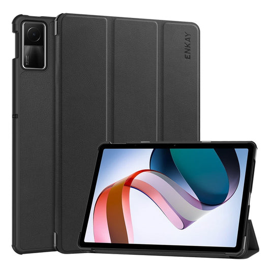 ENKAY Tri-fold Custer Textur Leder Smart Tablet Hülle, für Redmi Pad SE 11.0
