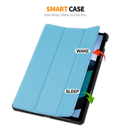 ENKAY Tri-fold Custer Texture Leather Smart Tablet Case, For Redmi Pad SE 11.0