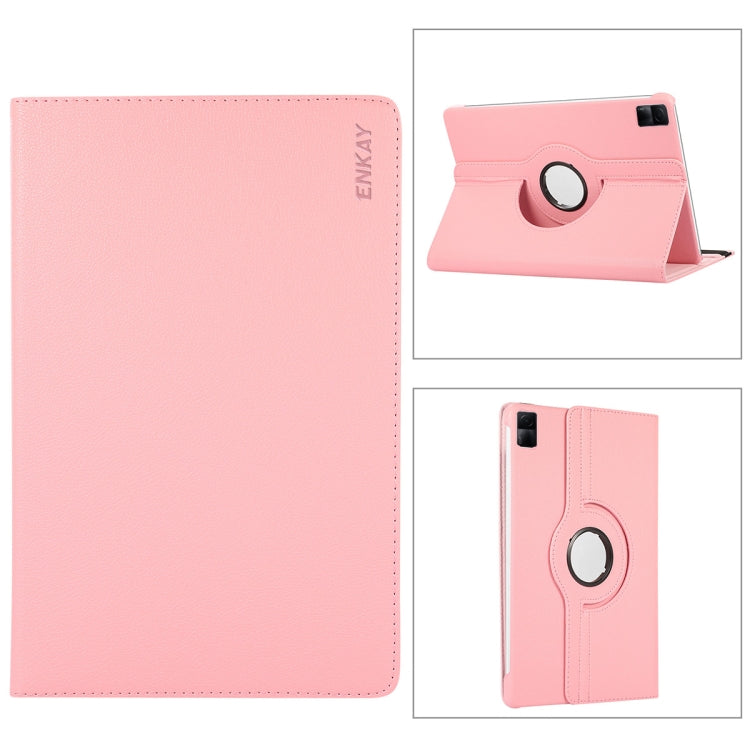 ENKAY Hat-Prince 360 Degree Rotation Litchi Leather Smart Case, For Redmi Pad SE 11.0