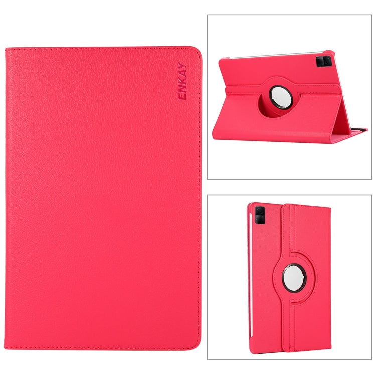 ENKAY Hat-Prince 360 Degree Rotation Litchi Leather Smart Case, For Redmi Pad SE 11.0