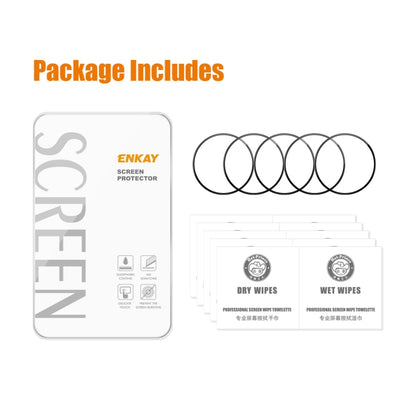 5pcs ENKAY 3D Full Coverage Soft PC Edge PMMA HD Screen Film, For Amazfit Cheetah / Cheetah Pro, For Amazfit Bip 5 / Bip 5 Pro