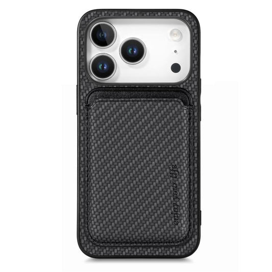 Carbon Fiber Leather Card Magsafe Phone Case, For iPhone 18 Pro / 17 Pro, For iPhone 18 Pro Max / 17 Pro Max, For iPhone 17e / 16e, For iPhone 17, For iPhone Air, For iPhone 16 Pro Max, For iPhone 16 Pro, For iPhone 16 Plus, For iPhone 16