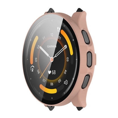 ENKAY Hat-Prince Full Coverage Tempered Glass Film Integrated PC Watch Cover, For Garmin Venu X1, For Garmin Active 5, For Garmin Venu 3S, For Garmin Venu 3