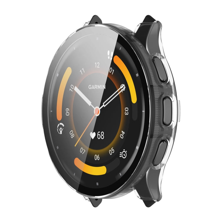 ENKAY Hat-Prince Full Coverage Tempered Glass Film Integrated PC Watch Cover, For Garmin Venu X1, For Garmin Active 5, For Garmin Venu 3S, For Garmin Venu 3