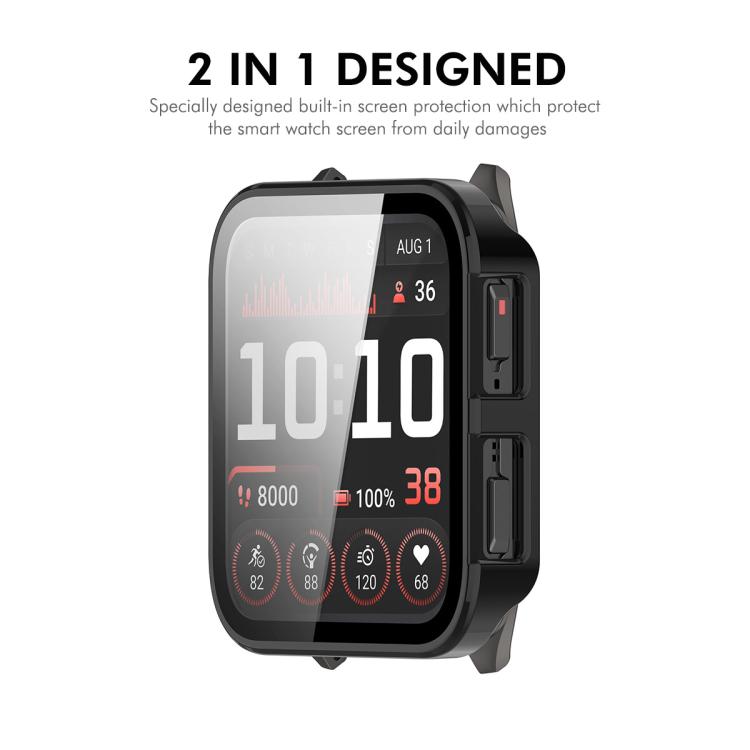 ENKAY Hat-Prince Full Coverage Tempered Glass Film Integrated PC Watch Cover, For Garmin Venu X1, For Garmin Active 5, For Garmin Venu 3S, For Garmin Venu 3