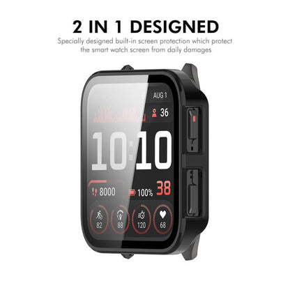 ENKAY Hat-Prince Full Coverage Tempered Glass Film Integrated PC Watch Cover, For Garmin Venu X1, For Garmin Active 5, For Garmin Venu 3S, For Garmin Venu 3
