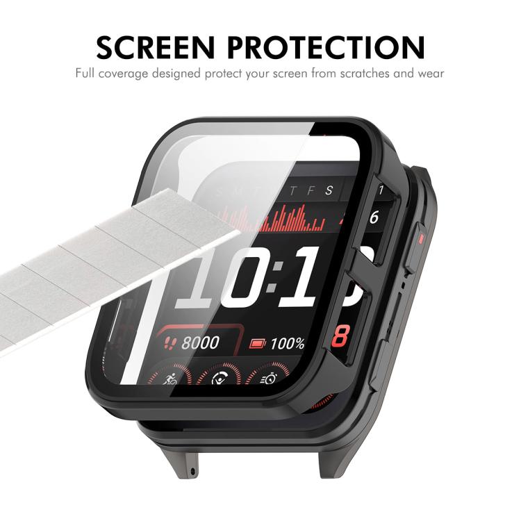 ENKAY Hat-Prince Full Coverage Tempered Glass Film Integrated PC Watch Cover, For Garmin Venu X1, For Garmin Active 5, For Garmin Venu 3S, For Garmin Venu 3