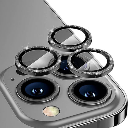 ENKAY Hat-Prince Glitter Rear Lens Aluminium Alloy Tempered Glass Film, For iPhone 17 Pro / 17 Pro Max, For iPhone 17, For iPhone 17 Air, For iPhone 15 Pro / 15 Pro Max, For iPhone 15 / 15 Plus