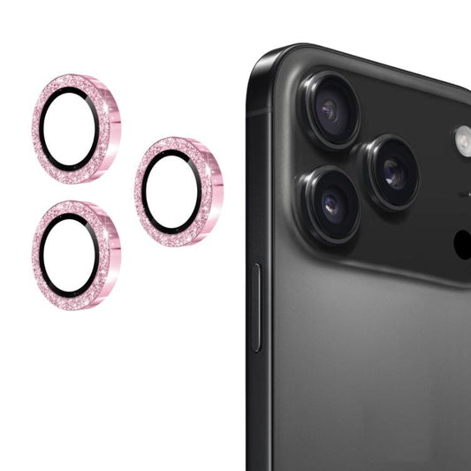 ENKAY Hat-Prince Glitter Rear Lens Aluminium Alloy Tempered Glass Film, For iPhone 17 Pro / 17 Pro Max, For iPhone 17, For iPhone 17 Air, For iPhone 15 Pro / 15 Pro Max, For iPhone 15 / 15 Plus