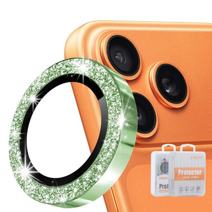 ENKAY Hat-Prince Glitter Rear Lens Aluminium Alloy Tempered Glass Film, For iPhone 17 Pro / 17 Pro Max, For iPhone 17, For iPhone Air, For iPhone 15 Pro / 15 Pro Max, For iPhone 15 / 15 Plus