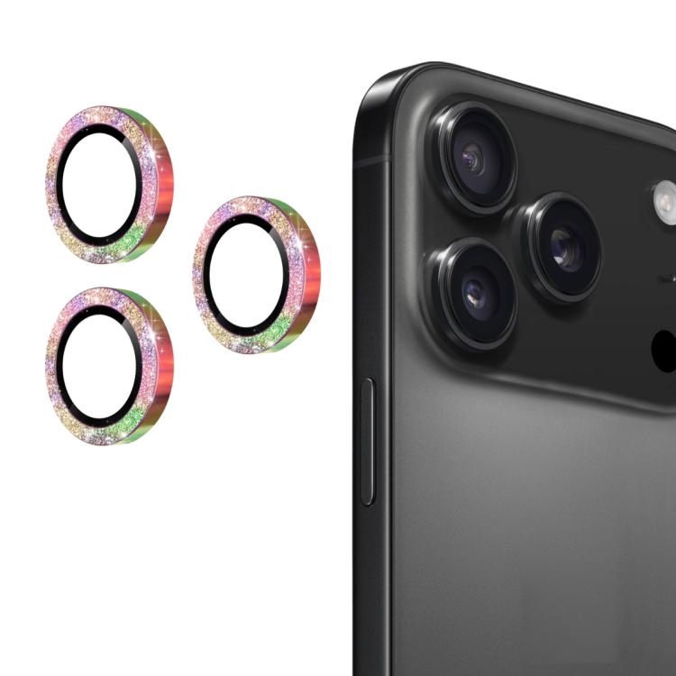 ENKAY Hat-Prince Glitter Rear Lens Aluminium Alloy Tempered Glass Film, For iPhone 17 Pro / 17 Pro Max, For iPhone 17, For iPhone 17 Air, For iPhone 15 Pro / 15 Pro Max, For iPhone 15 / 15 Plus