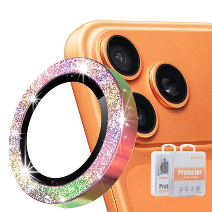 ENKAY Hat-Prince Glitter Rear Lens Aluminium Alloy Tempered Glass Film, For iPhone 17 Pro / 17 Pro Max, For iPhone 17, For iPhone Air, For iPhone 15 Pro / 15 Pro Max, For iPhone 15 / 15 Plus