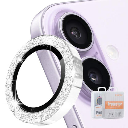 ENKAY Hat-Prince Glitter Rear Lens Aluminium Alloy Tempered Glass Film, For iPhone 17 Pro / 17 Pro Max, For iPhone 17, For iPhone Air, For iPhone 15 Pro / 15 Pro Max, For iPhone 15 / 15 Plus