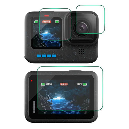 ENKAY Hat-Prince 9H 0.2mm High Alumina-silicon Front ＆ Back Camera Tempered Glass Film, For GoPro HERO12 Black