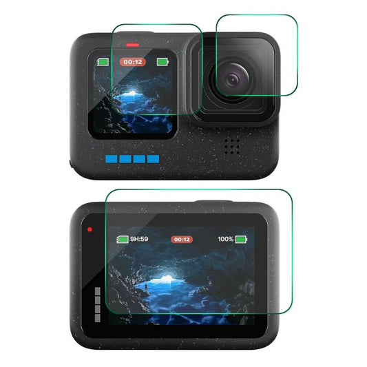 ENKAY Hat-Prince 9H 0.2mm High Alumina-silicon Front ＆ Back Camera Tempered Glass Film, For GoPro HERO12 Black