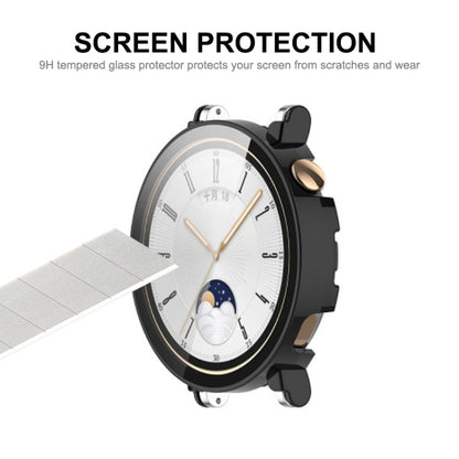 ENKAY Hat-Prince Full Coverage PC + Tempered Film Integrated Watch Protective Case, For Huawei Watch GT 4 46mm, For Huawei Watch GT 4 41mm