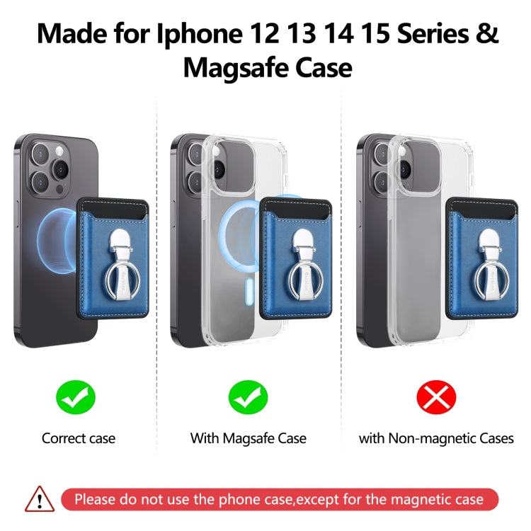 Magsafe Folding Ring Phone Card Bag Case for iPhone 15 / iPhone 14 / iPhone 13