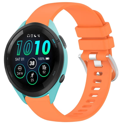 Liquid Glossy Silver Buckle Silicone Watch Band, For Garmin Venu 3S, For Garmin Forerunner 265S, For Garmin Forerunner 255S Music / 255S, For Garmin Venu 2S, For Garmin Vivoactive 4S, For Garmin Vivomove 3S