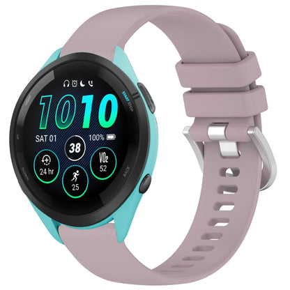 Liquid Glossy Silver Buckle Silicone Watch Band, For Garmin Venu 3S, For Garmin Forerunner 265S, For Garmin Forerunner 255S Music / 255S, For Garmin Venu 2S, For Garmin Vivoactive 4S, For Garmin Vivomove 3S