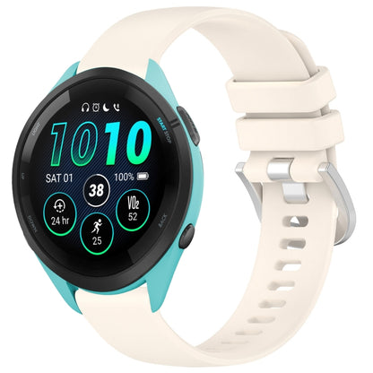 Liquid Glossy Silver Buckle Silicone Watch Band, For Garmin Venu 3S, For Garmin Forerunner 265S, For Garmin Forerunner 255S Music / 255S, For Garmin Venu 2S, For Garmin Vivoactive 4S, For Garmin Vivomove 3S
