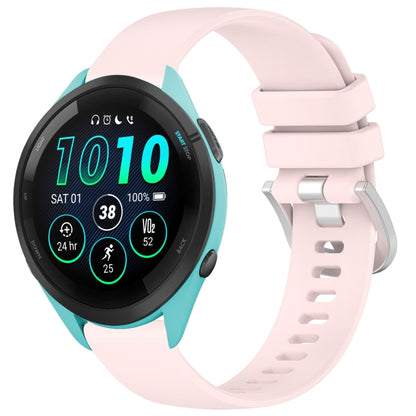 Liquid Glossy Silver Buckle Silicone Watch Band, For Garmin Venu 3S, For Garmin Forerunner 265S, For Garmin Forerunner 255S Music / 255S, For Garmin Venu 2S, For Garmin Vivoactive 4S, For Garmin Vivomove 3S