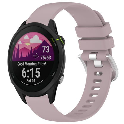 Liquid Glossy Silver Buckle Silicone Watch Band, For Garmin Venu 3S, For Garmin Forerunner 265S, For Garmin Forerunner 255S Music / 255S, For Garmin Venu 2S, For Garmin Vivoactive 4S, For Garmin Vivomove 3S