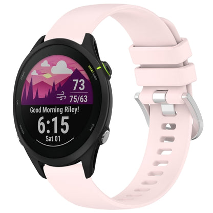 Liquid Glossy Silver Buckle Silicone Watch Band, For Garmin Venu 3S, For Garmin Forerunner 265S, For Garmin Forerunner 255S Music / 255S, For Garmin Venu 2S, For Garmin Vivoactive 4S, For Garmin Vivomove 3S