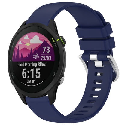 Liquid Glossy Silver Buckle Silicone Watch Band, For Garmin Venu 3S, For Garmin Forerunner 265S, For Garmin Forerunner 255S Music / 255S, For Garmin Venu 2S, For Garmin Vivoactive 4S, For Garmin Vivomove 3S