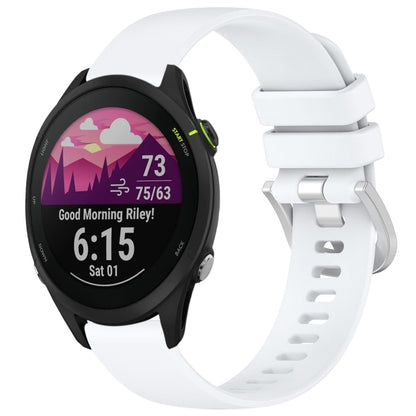 Liquid Glossy Silver Buckle Silicone Watch Band, For Garmin Venu 3S, For Garmin Forerunner 265S, For Garmin Forerunner 255S Music / 255S, For Garmin Venu 2S, For Garmin Vivoactive 4S, For Garmin Vivomove 3S