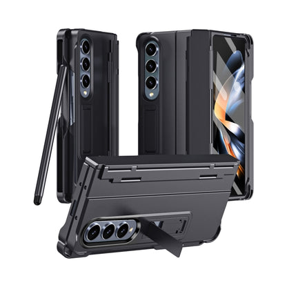 Diamond Case-film Integral Hinge Shockproof Phone Case with Pen, For Galaxy Z Fold8 Ultra 5G, For Galaxy Z Fold7 5G, For Galaxy Z Fold6 5G, For Galaxy Z Fold5 5G, For Galaxy Z Fold4, For Galaxy Z Fold3 5G