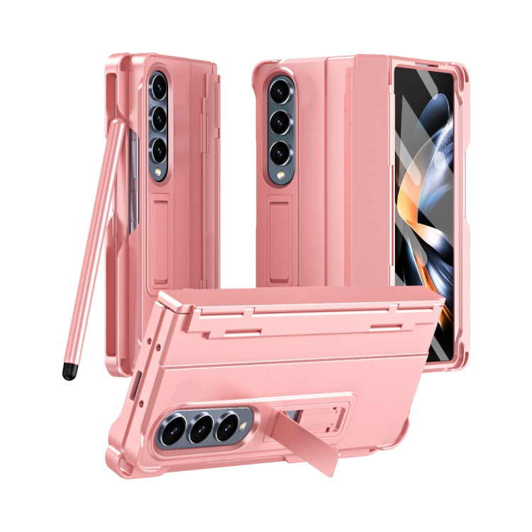 Diamond Case-film Integral Hinge Shockproof Phone Case with Pen, For Galaxy Z Fold8 Ultra 5G, For Galaxy Z Fold7 5G, For Galaxy Z Fold6 5G, For Galaxy Z Fold5 5G, For Galaxy Z Fold4, For Galaxy Z Fold3 5G