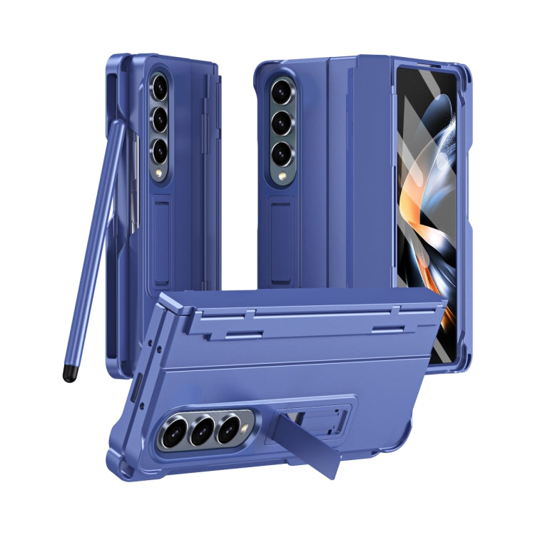 Diamond Case-film Integral Hinge Shockproof Phone Case with Pen, For Galaxy Z Fold8 Ultra 5G, For Galaxy Z Fold7 5G, For Galaxy Z Fold6 5G, For Galaxy Z Fold5 5G, For Galaxy Z Fold4, For Galaxy Z Fold3 5G