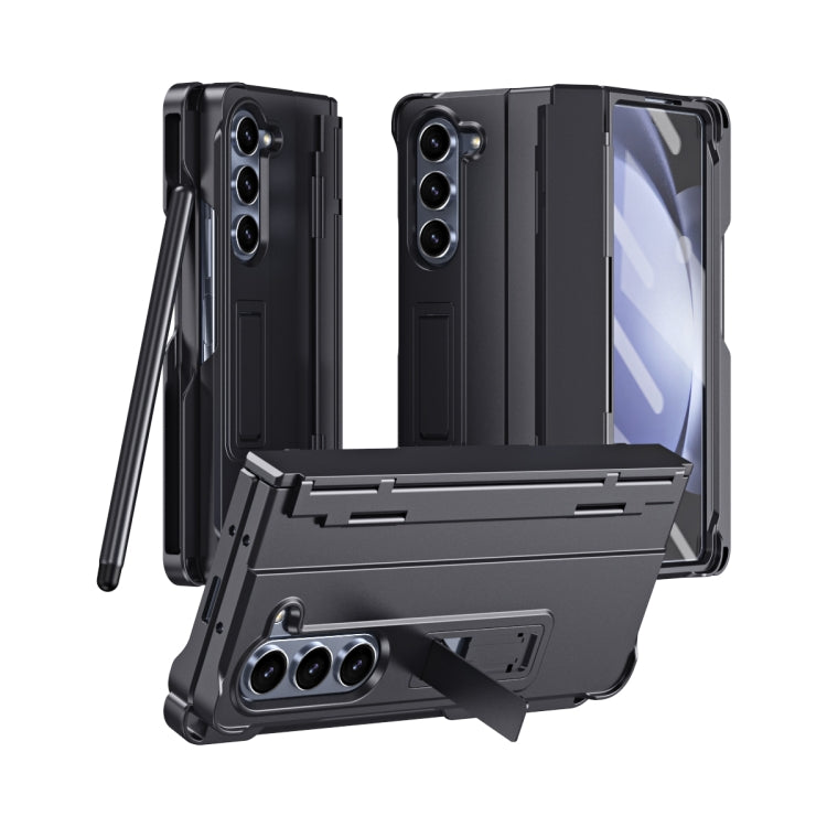 Diamond Case-film Integral Hinge Shockproof Phone Case with Pen, For Galaxy Z Fold8 Ultra 5G, For Galaxy Z Fold7 5G, For Galaxy Z Fold6 5G, For Galaxy Z Fold5 5G, For Galaxy Z Fold4, For Galaxy Z Fold3 5G