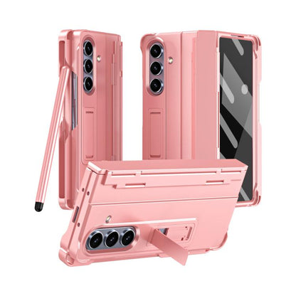 Diamond Case-film Integral Hinge Shockproof Phone Case with Pen, For Galaxy Z Fold8 Ultra 5G, For Galaxy Z Fold7 5G, For Galaxy Z Fold6 5G, For Galaxy Z Fold5 5G, For Galaxy Z Fold4, For Galaxy Z Fold3 5G