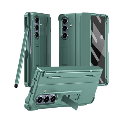 Diamond Case-film Integral Hinge Shockproof Phone Case with Pen, For Galaxy Z Fold8 Ultra 5G, For Galaxy Z Fold7 5G, For Galaxy Z Fold6 5G, For Galaxy Z Fold5 5G, For Galaxy Z Fold4, For Galaxy Z Fold3 5G