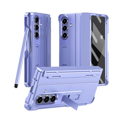 Diamond Case-film Integral Hinge Shockproof Phone Case with Pen, For Galaxy Z Fold8 Ultra 5G, For Galaxy Z Fold7 5G, For Galaxy Z Fold6 5G, For Galaxy Z Fold5 5G, For Galaxy Z Fold4, For Galaxy Z Fold3 5G