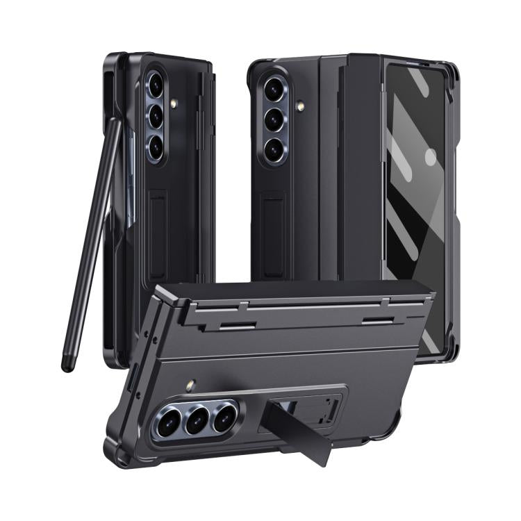 Diamond Case-film Integral Hinge Shockproof Phone Case with Pen, For Galaxy Z Fold8 Ultra 5G, For Galaxy Z Fold7 5G, For Galaxy Z Fold6 5G, For Galaxy Z Fold5 5G, For Galaxy Z Fold4, For Galaxy Z Fold3 5G