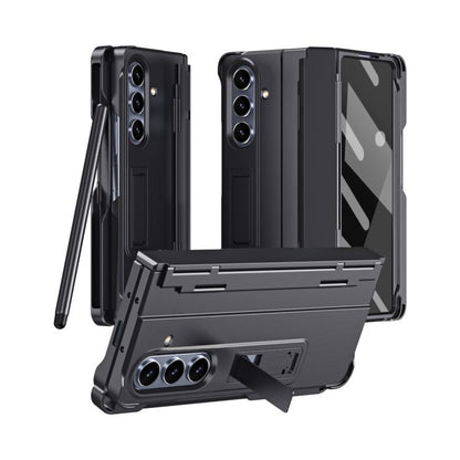 Diamond Case-film Integral Hinge Shockproof Phone Case with Pen, For Galaxy Z Fold8 Ultra 5G, For Galaxy Z Fold7 5G, For Galaxy Z Fold6 5G, For Galaxy Z Fold5 5G, For Galaxy Z Fold4, For Galaxy Z Fold3 5G