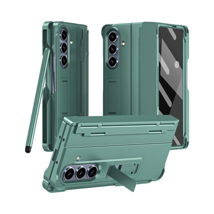 Diamond Case-film Integral Hinge Shockproof Phone Case with Pen, For Galaxy Z Fold8 Ultra 5G, For Galaxy Z Fold7 5G, For Galaxy Z Fold6 5G, For Galaxy Z Fold5 5G, For Galaxy Z Fold4, For Galaxy Z Fold3 5G