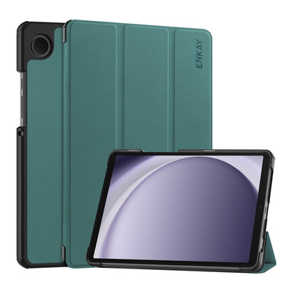 ENKAY Tri-fold Custer Texture Leather Smart Tablet Case, For Samsung Galaxy Tab A11+ / A9+, For Samsung Galaxy Tab A11 / A9